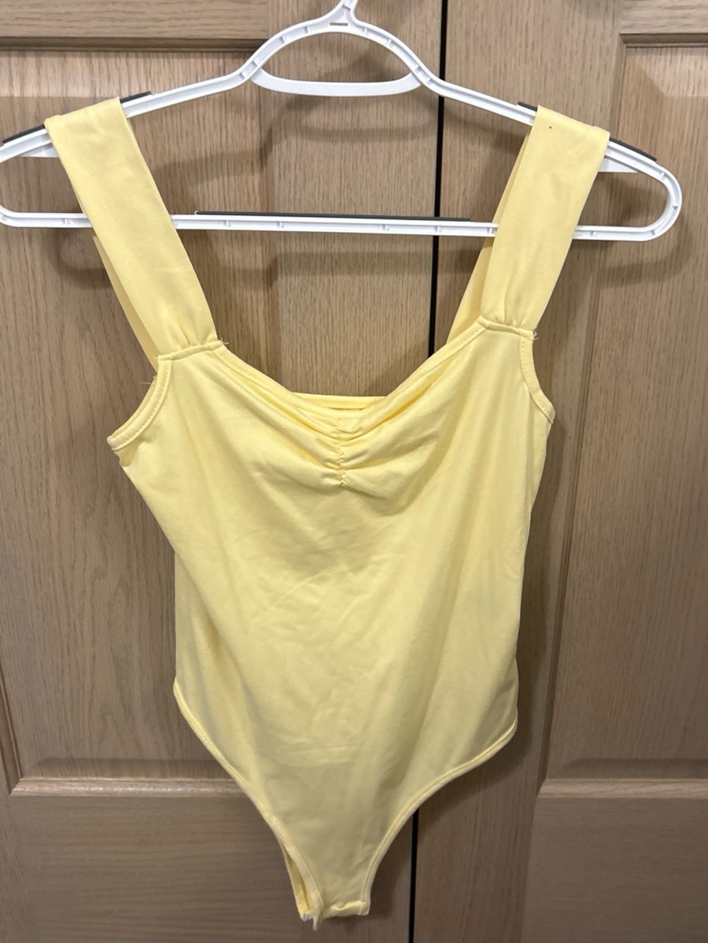 SHEIN Yellow Sleeveless Bodysuit